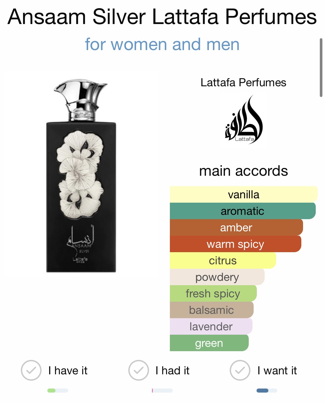 ANSAAM SILVER LATTAFA 7 ANSAAM SILVER LATTAFA - Imagen 5